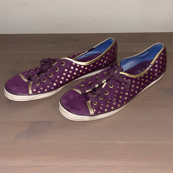 Keds x Taylor Swift Purple and Gold Polka Dot Shoes - Women’s Size 8.5 - Picture 2 of 8